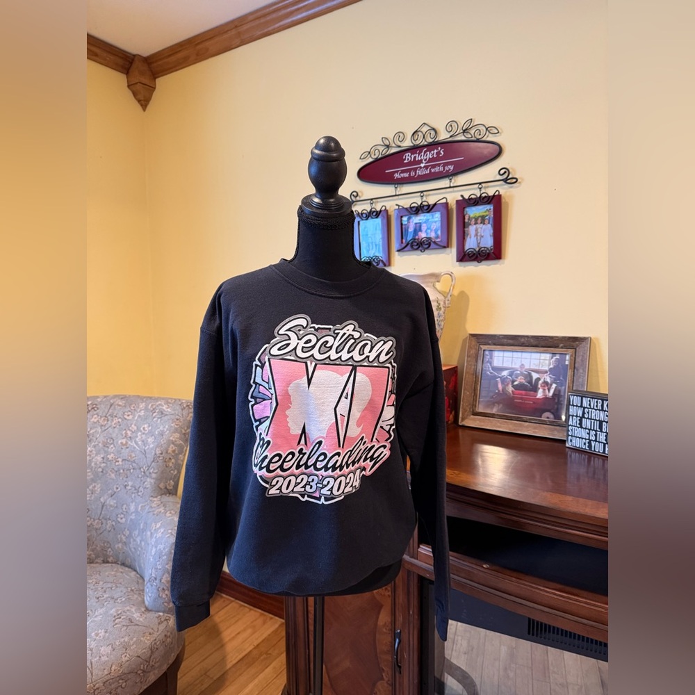 Gildan Black Cheerleading Sweatshirt